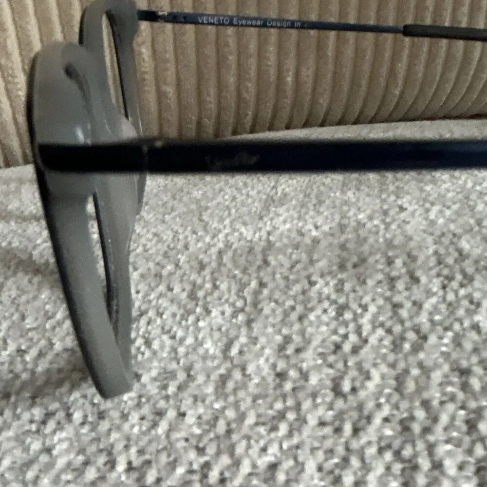 VENETO VVA274 Gray Rectangle Full Rim Plastic Eyeglass Frame 53-18-140